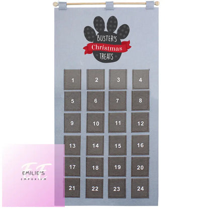 Personalised Pet Advent Calendar In Silver Grey