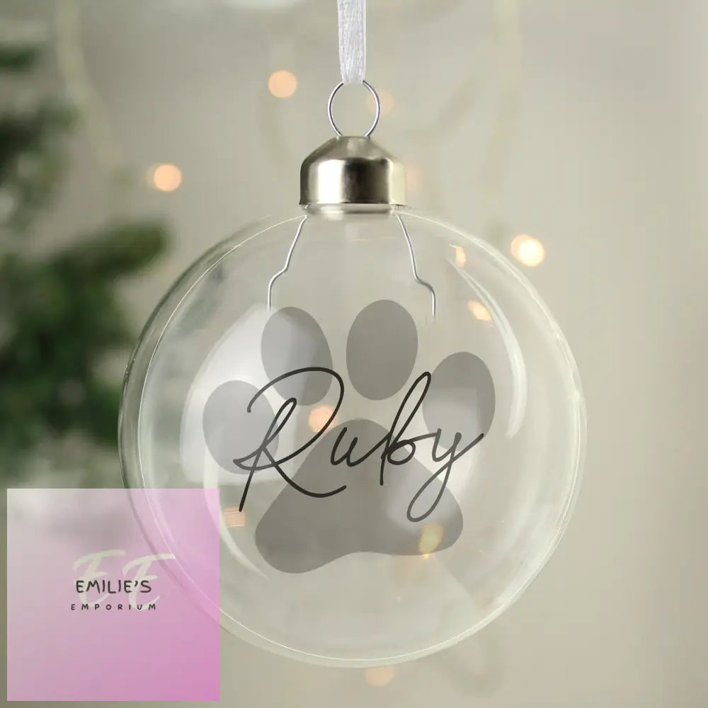 Personalised Pet Glass Bauble