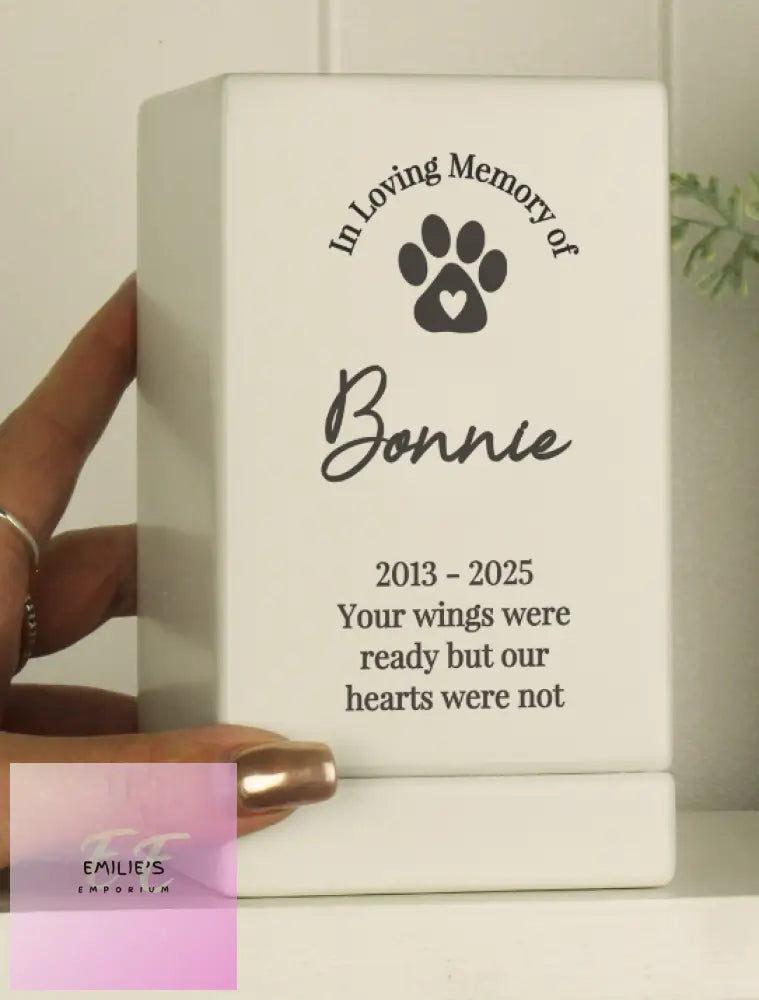 Personalised Pet Memorial Small Wooden Urn