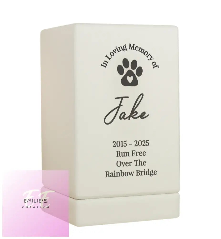 Personalised Pet Memorial Small Wooden Urn