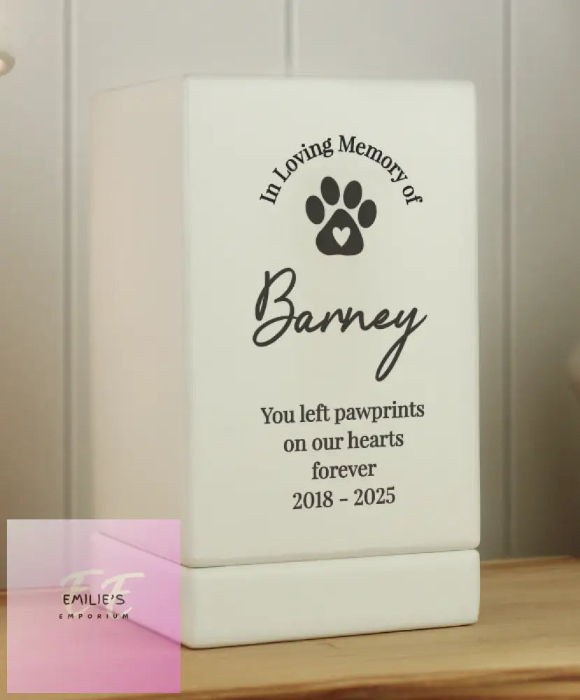 Personalised Pet Memorial Small Wooden Urn