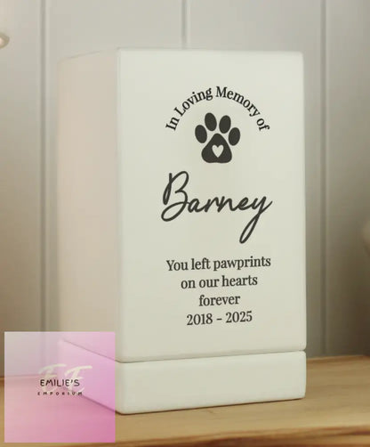 Personalised Pet Memorial Small Wooden Urn