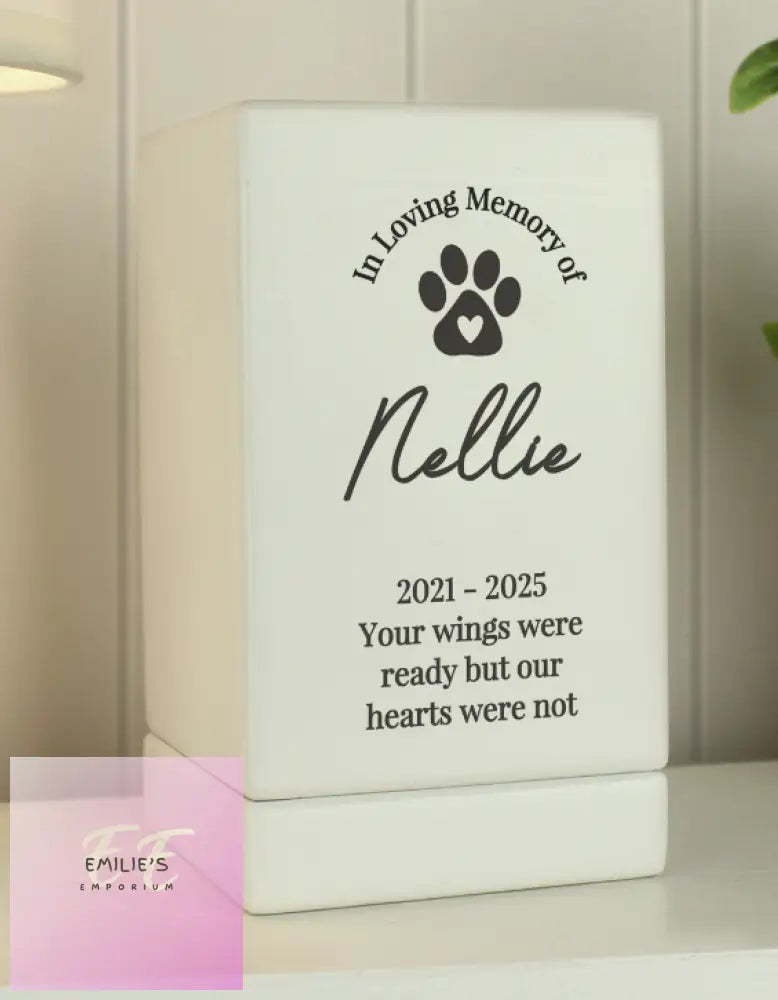 Personalised Pet Memorial Small Wooden Urn