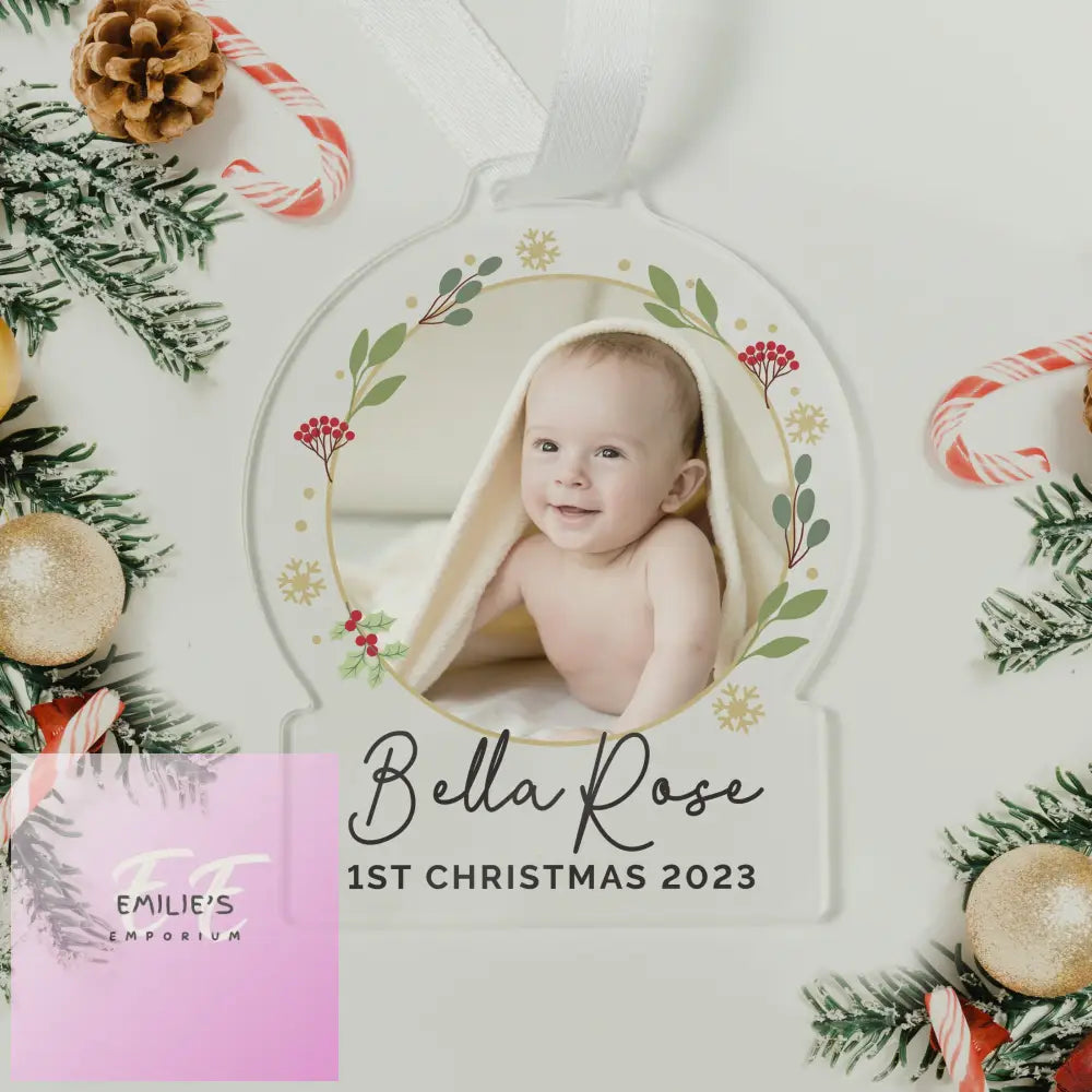 Personalised Photo Upload Acrylic Christmas Decoration