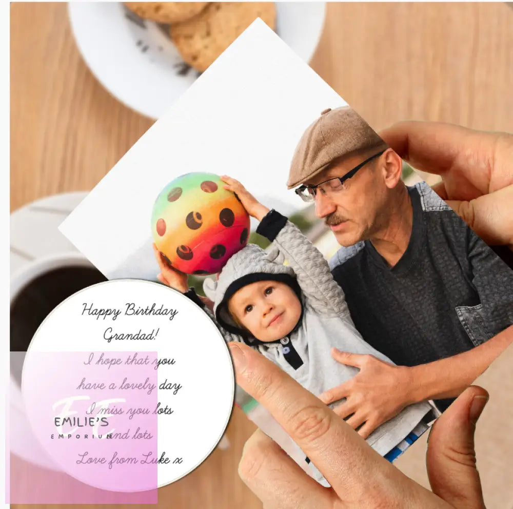 Personalised Photo Upload Card - Cursive Font