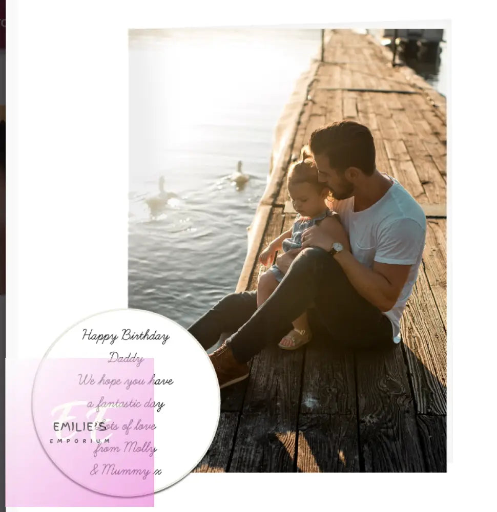 Personalised Photo Upload Card - Cursive Font