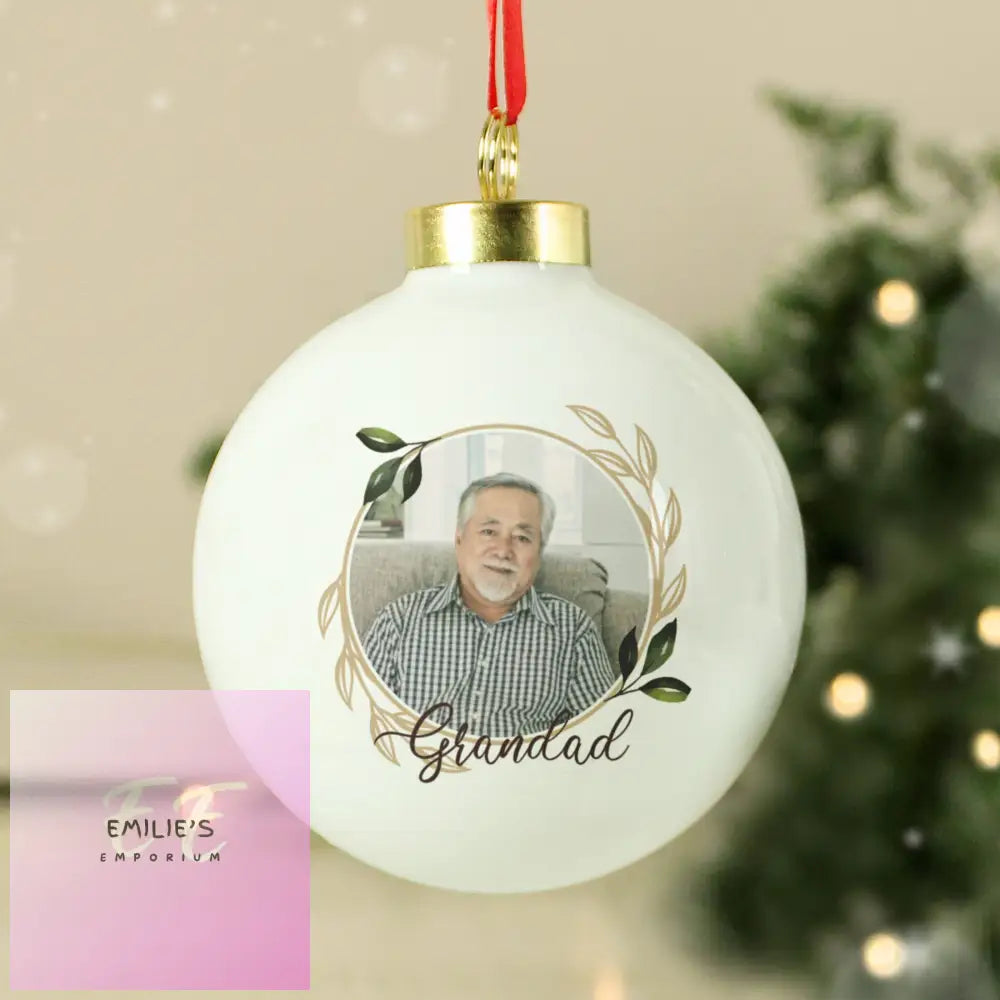 Personalised Photo Upload Memorial Bauble