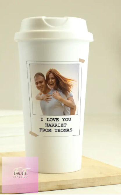 Personalised Photo Upload Travel Mug