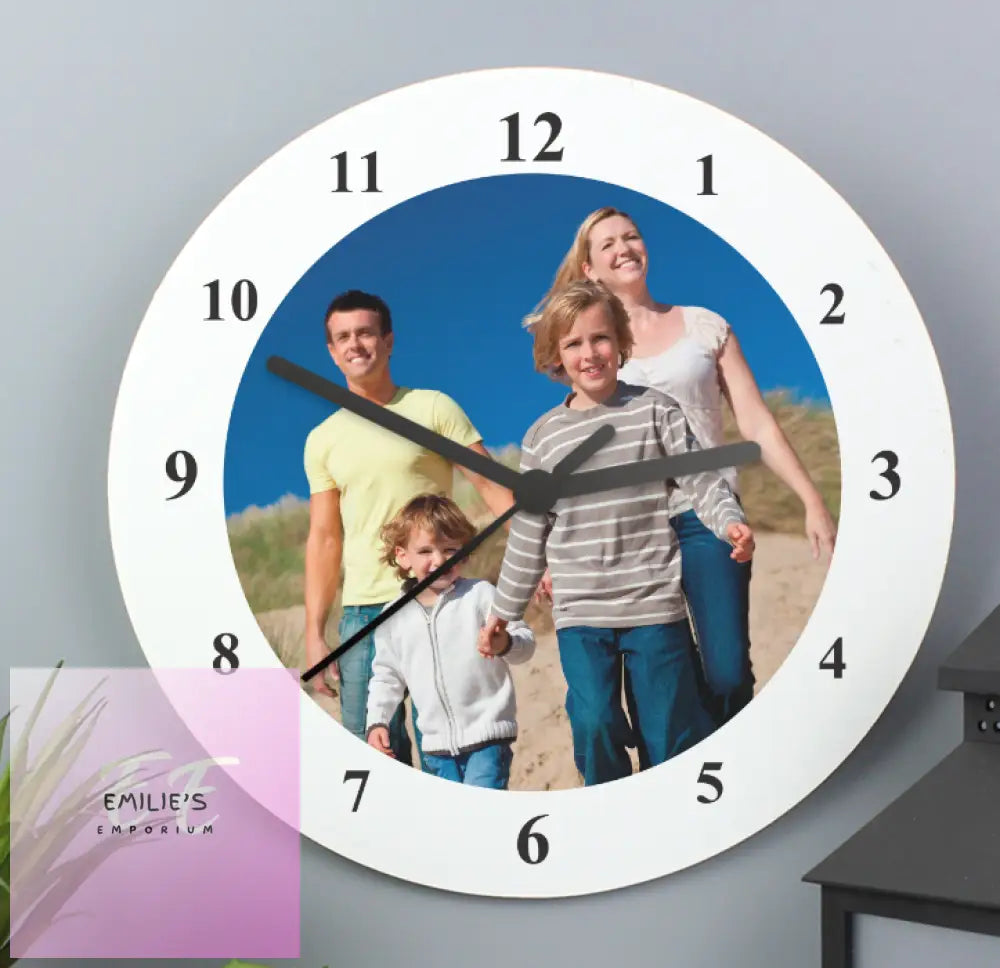 Personalised Photo Upload Wooden Clock