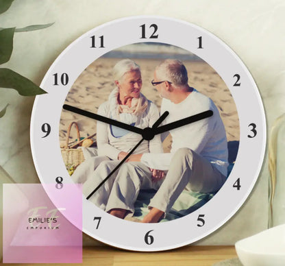 Personalised Photo Upload Wooden Clock