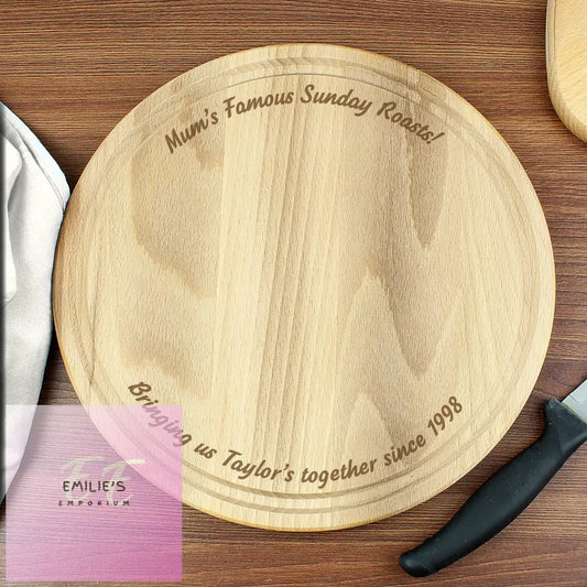 Personalised Plain Round Chopping Board