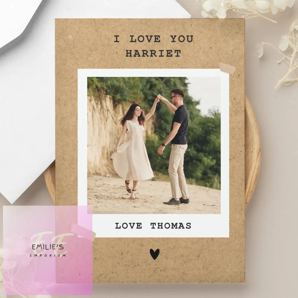 Personalised Polaroid Photo Upload Greeting Card