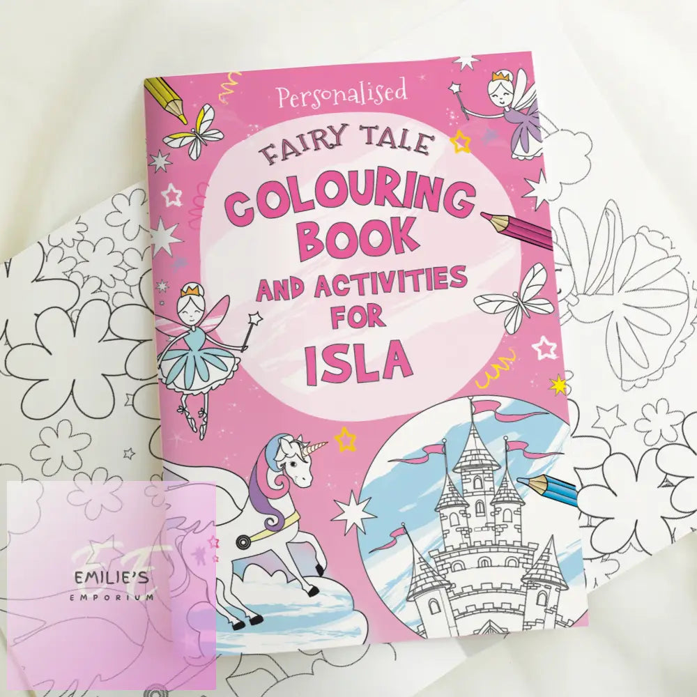 Personalised Princess & Unicorn Colouring Book