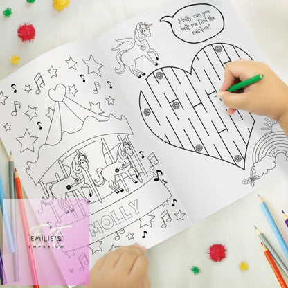 Personalised Princess & Unicorn Colouring Book