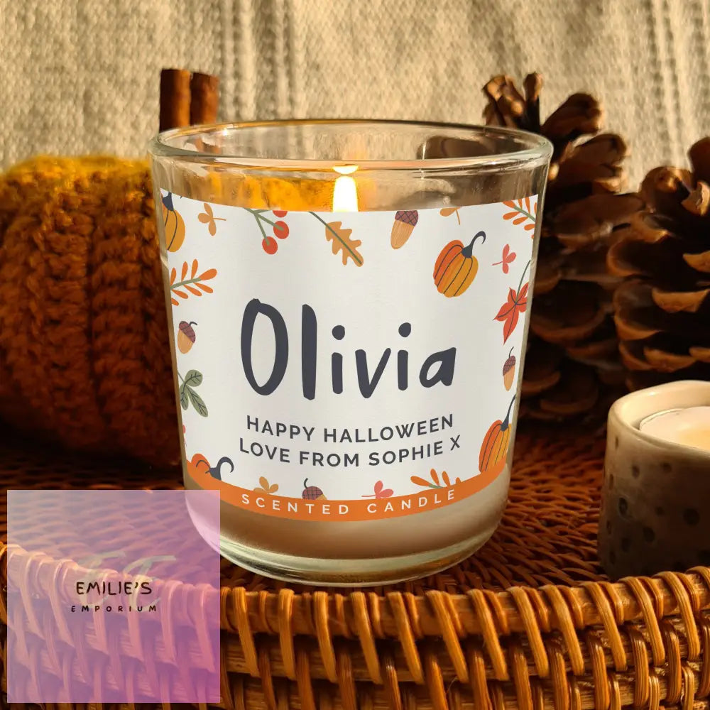 Personalised Pumpkin Scented Jar Candle