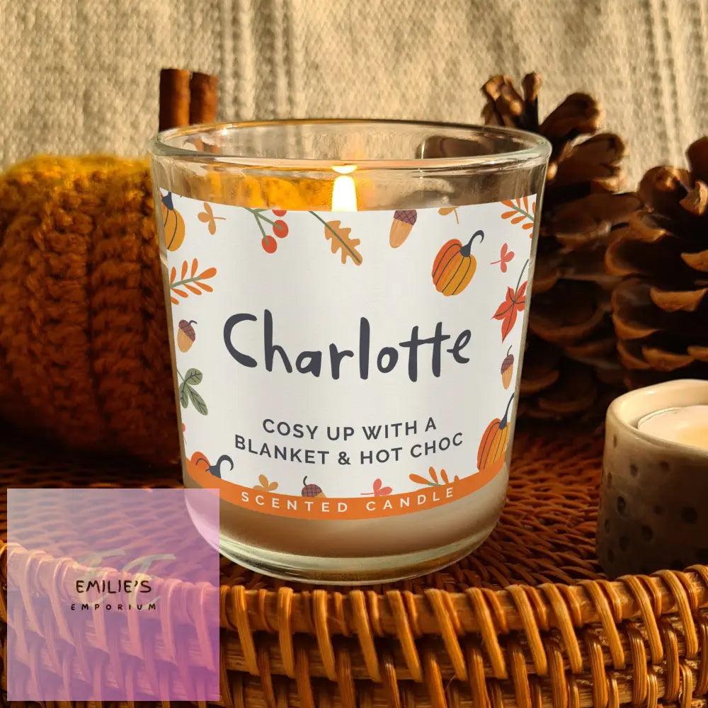 Personalised Pumpkin Scented Jar Candle