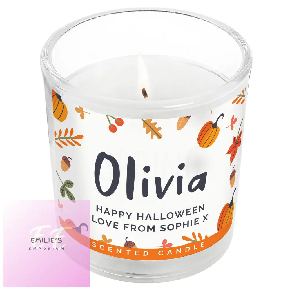 Personalised Pumpkin Scented Jar Candle