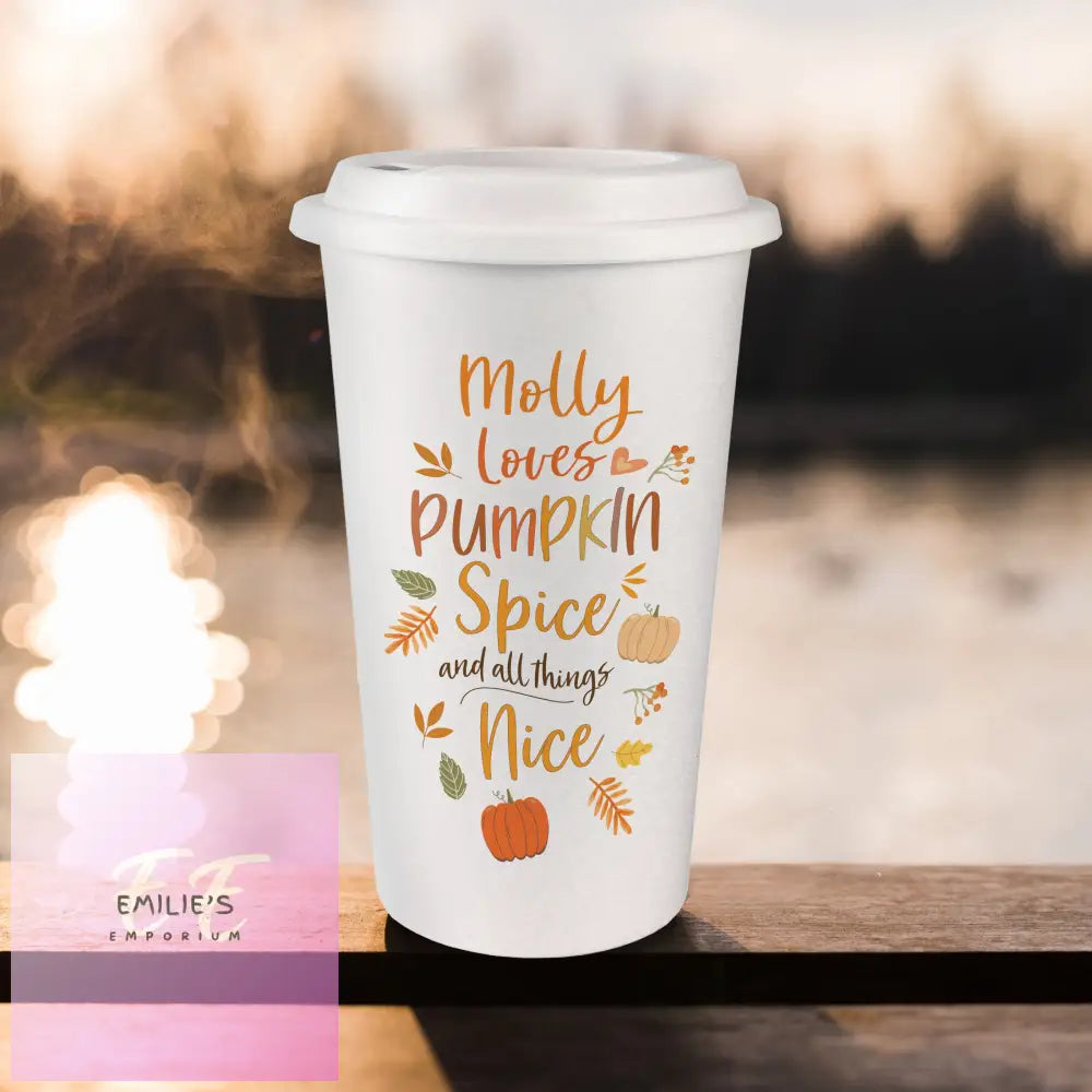 Personalised Pumpkin Spice Travel Mug