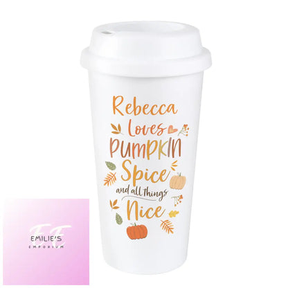 Personalised Pumpkin Spice Travel Mug