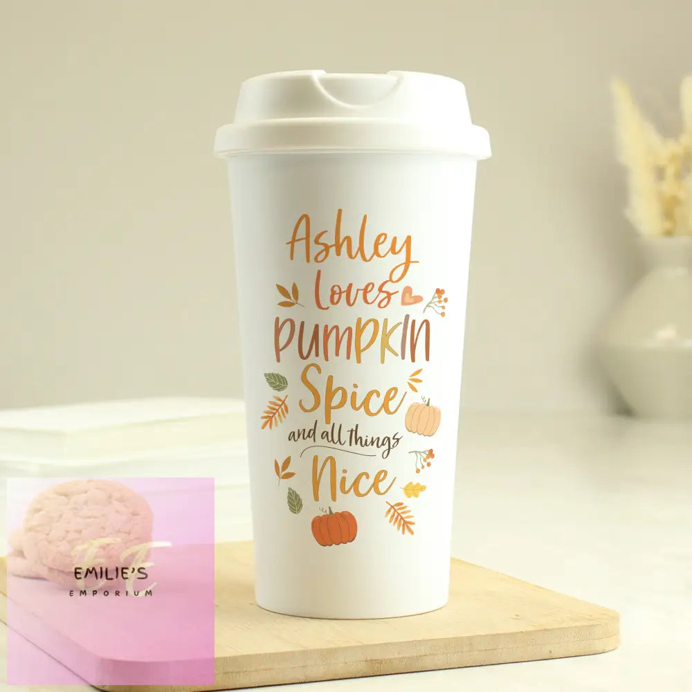 Personalised Pumpkin Spice Travel Mug