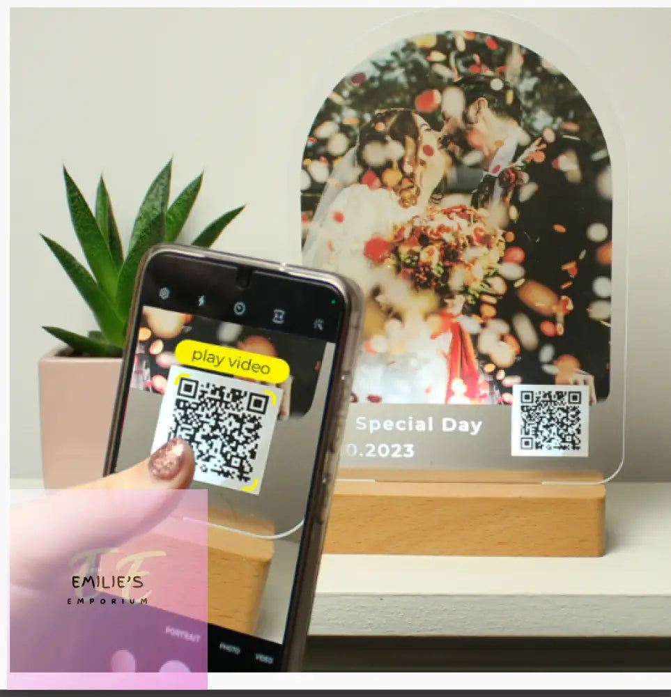 Personalised Qr Photo Upload Led Light