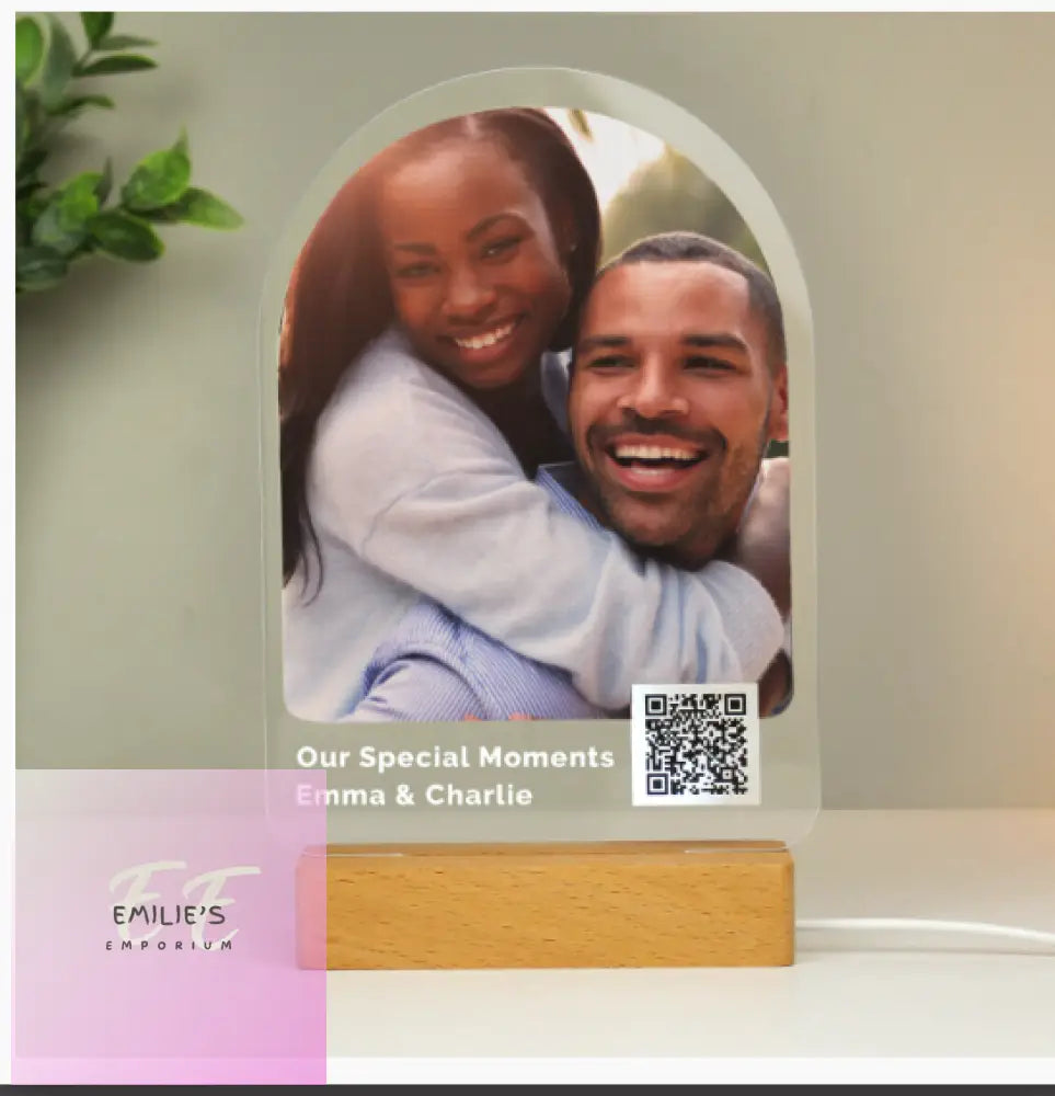 Personalised Qr Photo Upload Led Light