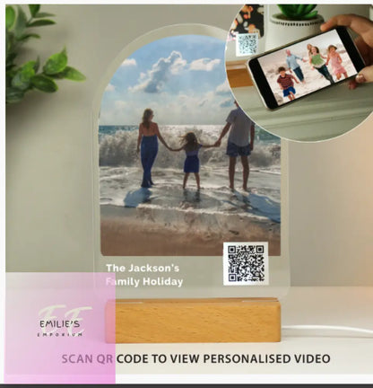 Personalised Qr Photo Upload Led Light