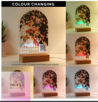 Personalised Qr Photo Upload Led Light