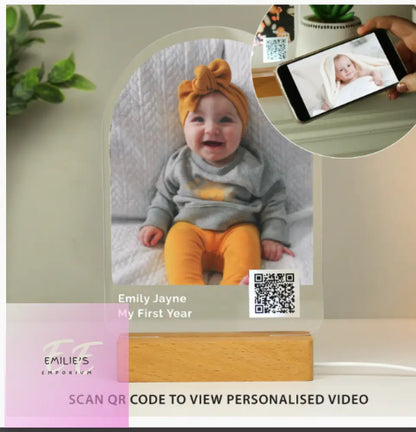 Personalised Qr Photo Upload Led Light