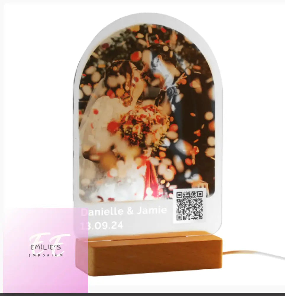 Personalised Qr Photo Upload Led Light