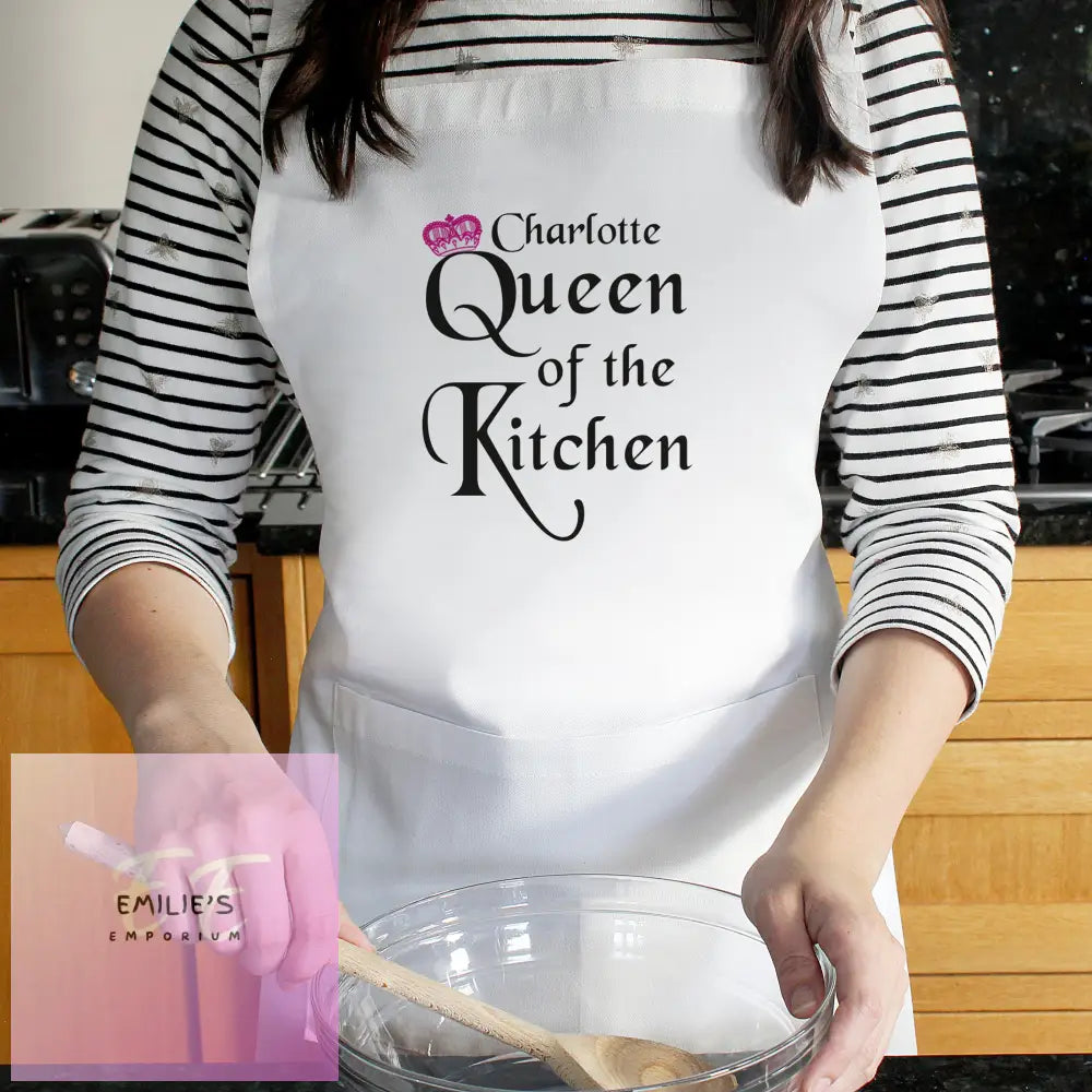 Personalised Queen Of The Kitchen Apron