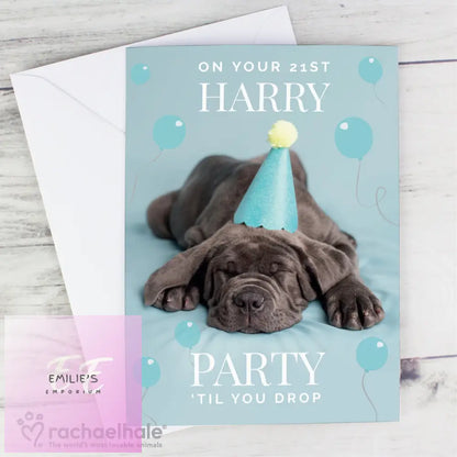 Personalised Rachael Hale Party Til You Drop Card