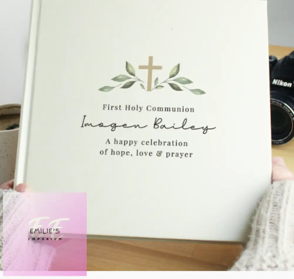 Personalised Religious Cross Square Photo Album