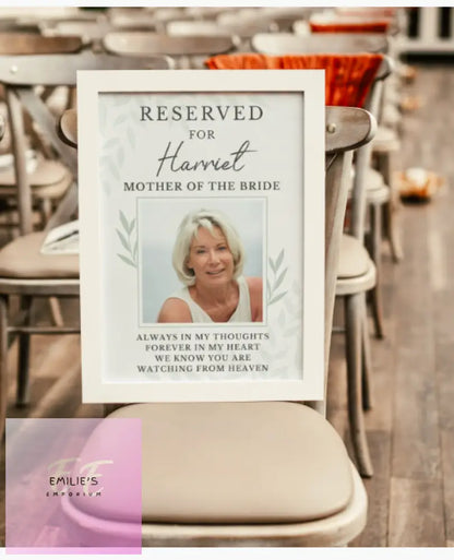 Personalised Reserved For Memorial A3 White Framed Print