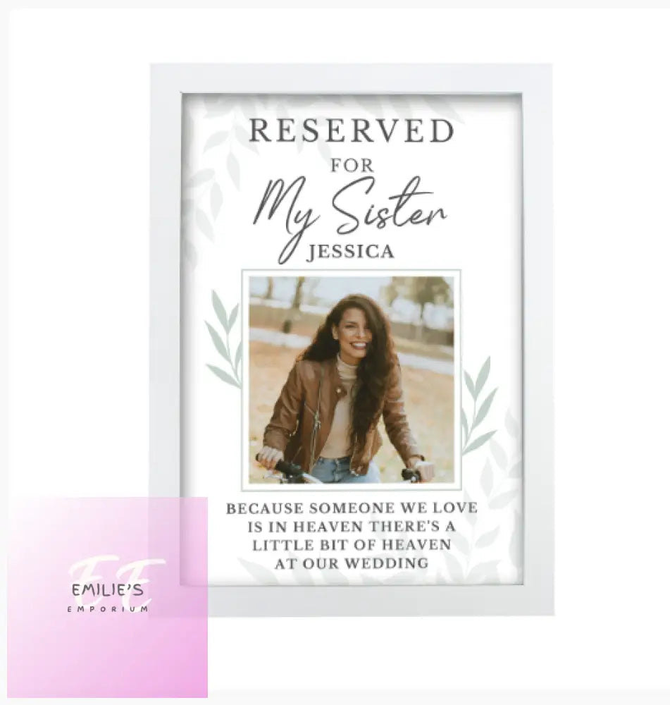 Personalised Reserved For Memorial A3 White Framed Print