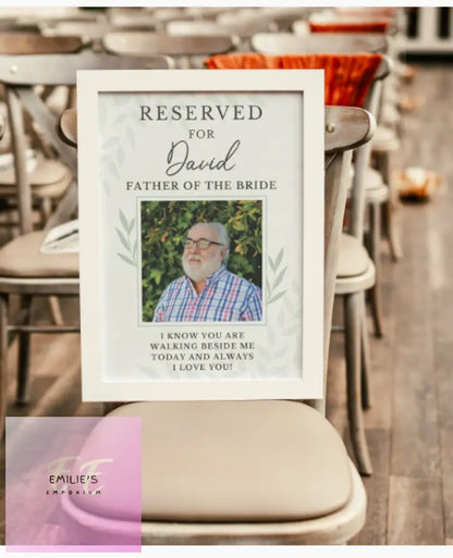 Personalised Reserved For Memorial A3 White Framed Print