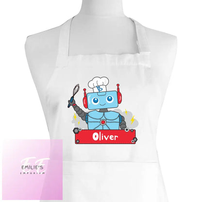 Personalised Robot Childrens Apron