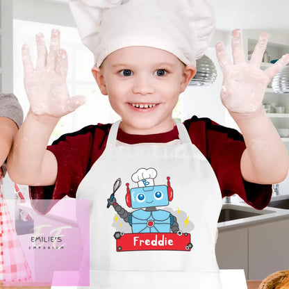 Personalised Robot Childrens Apron