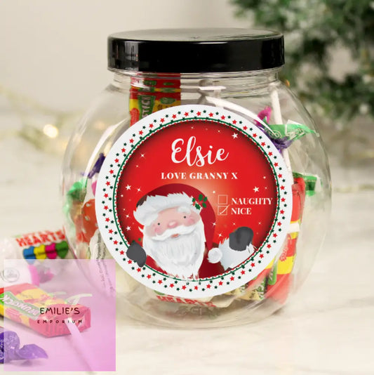 Personalised Santa Christmas Sweet Jar