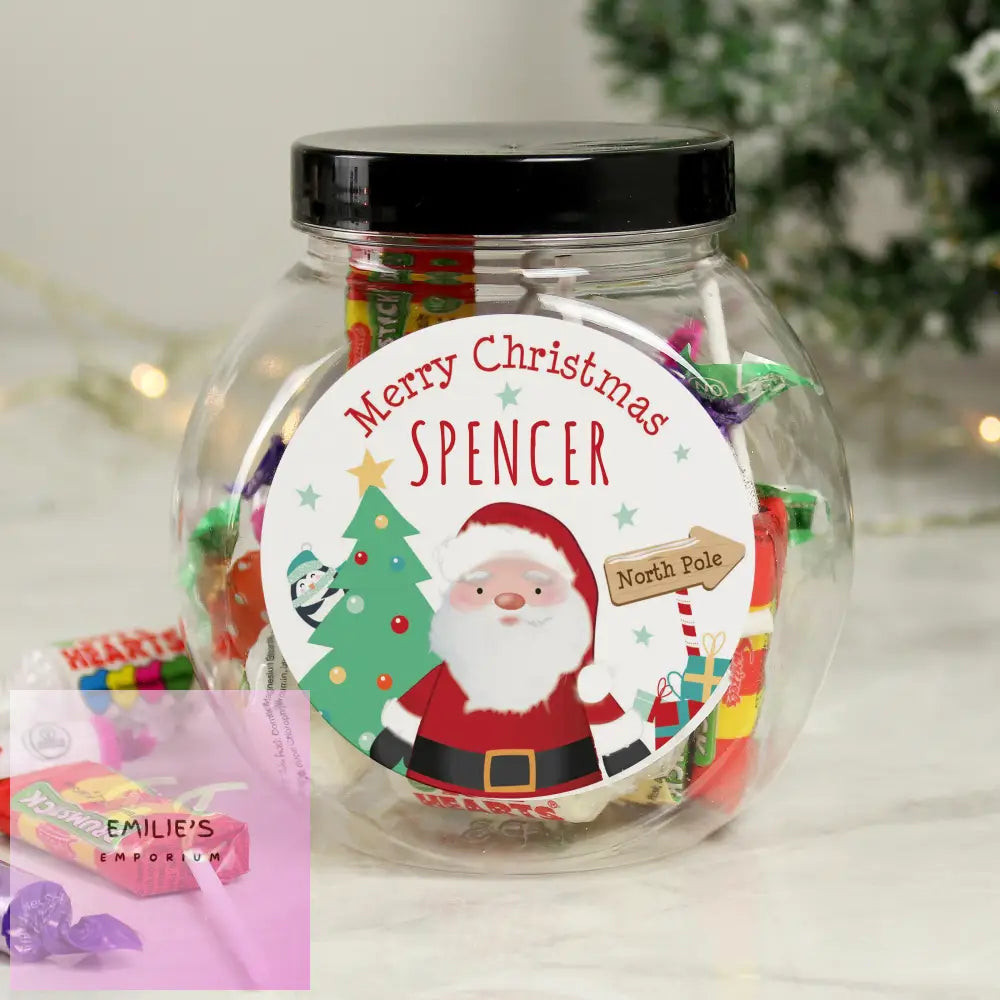 Personalised Santa Sweet Jar