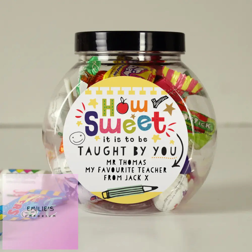 Personalised Shape Little Minds Sweet Jar