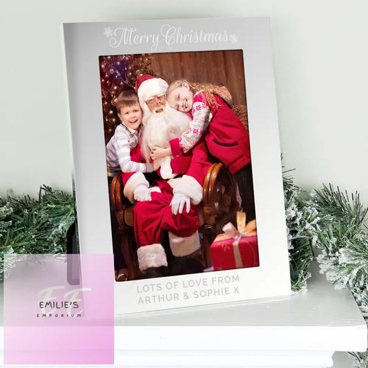 Personalised Silver 5X7 Merry Christmas Photo Frame