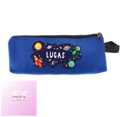 Personalised Space Blue Pencil Case