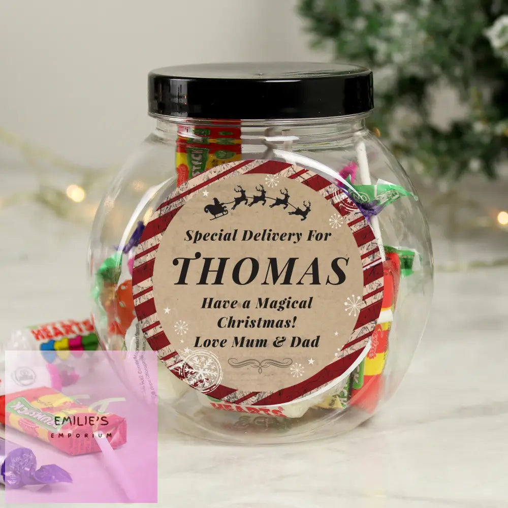 Personalised Special Delivery Sweet Jar