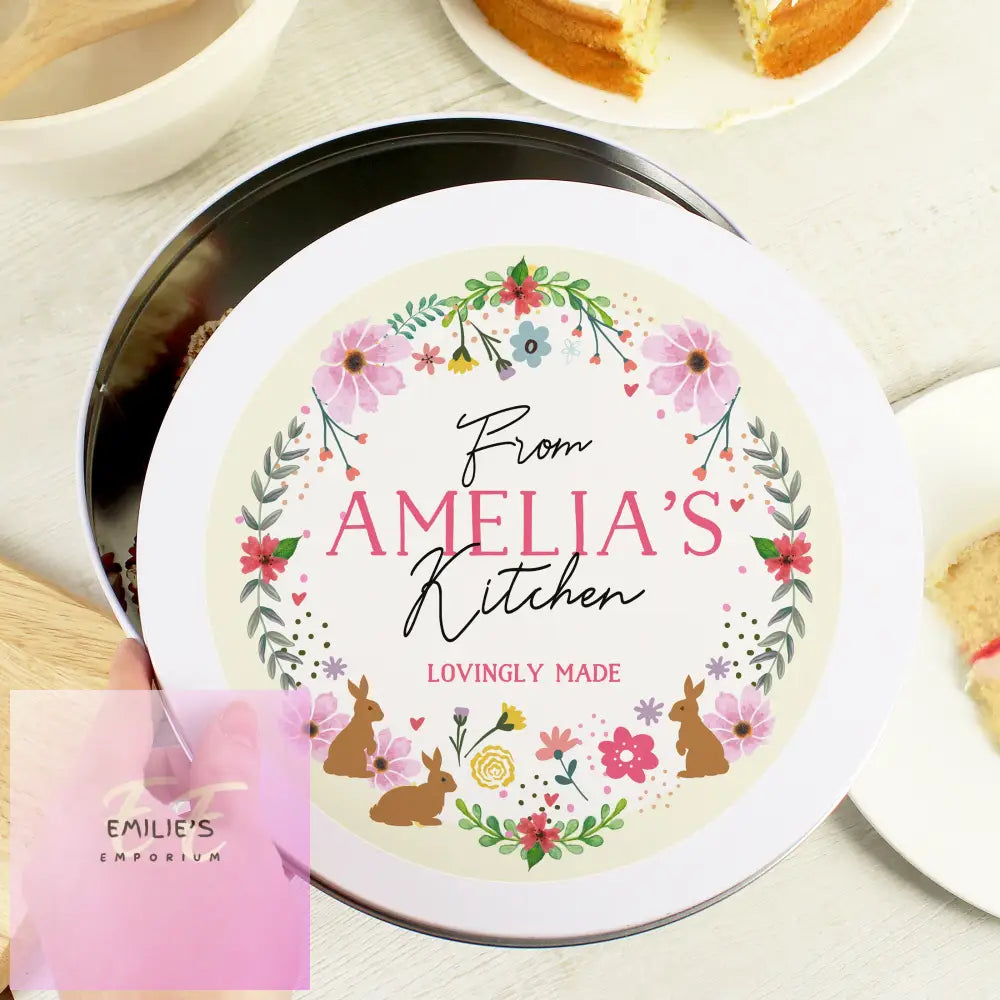 Personalised Springtime Cake Tin