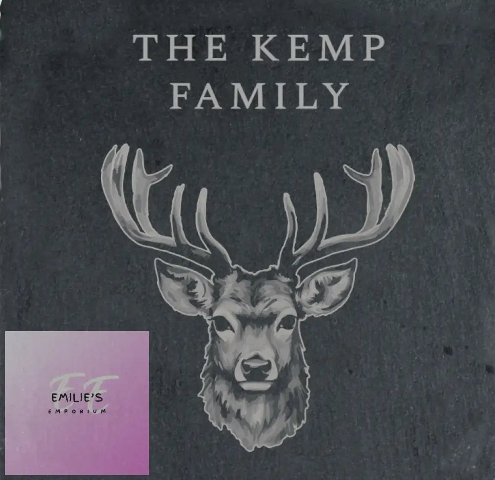 Personalised Stag Slate Coaster