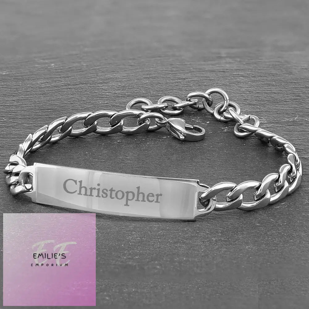 Personalised Stainless Steel Unisex Bracelet