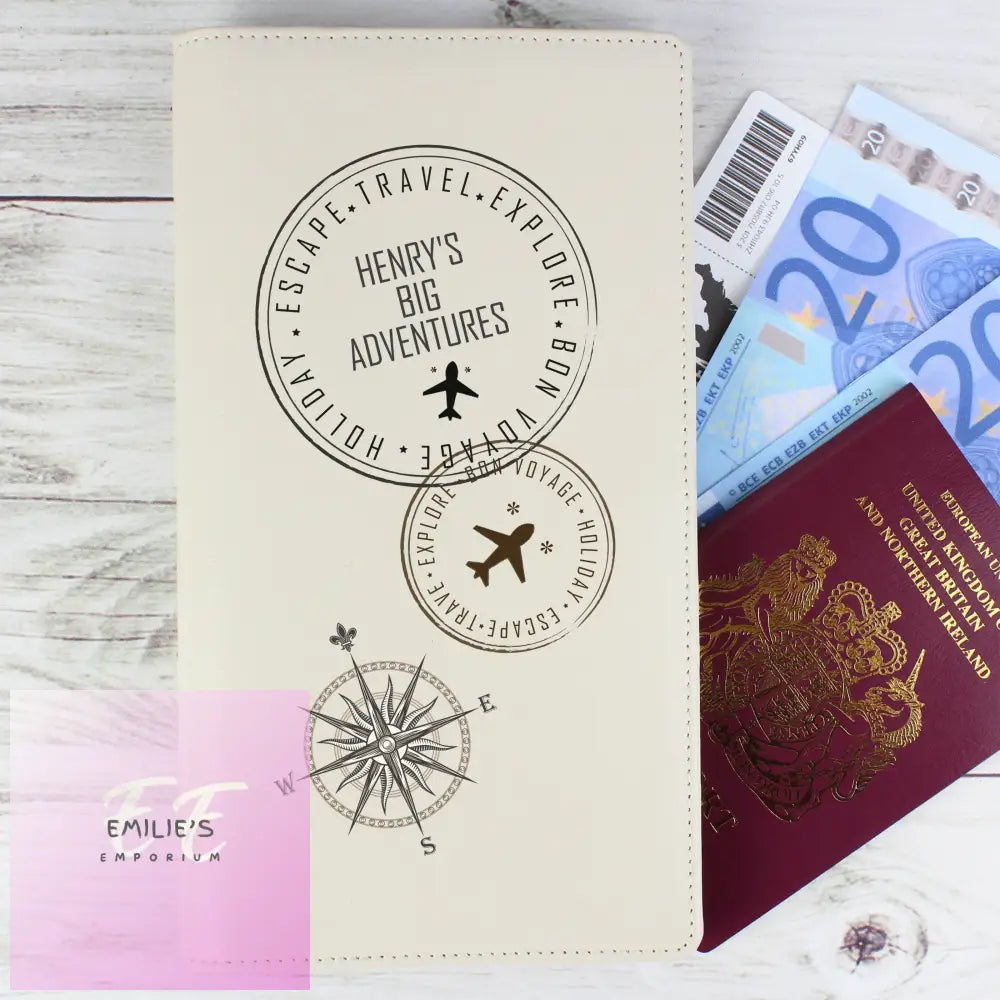 Personalised Stamp Travel Document Holder