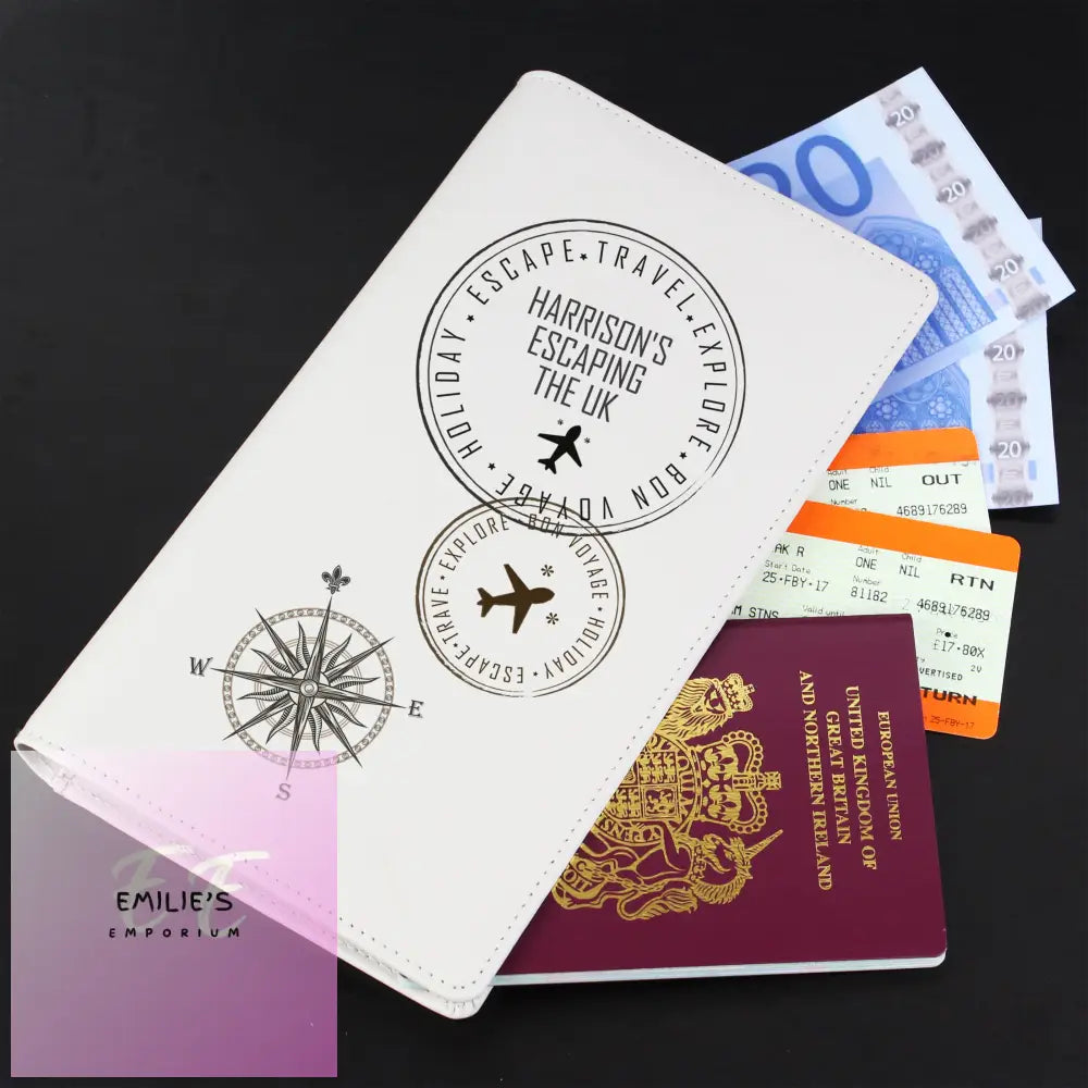 Personalised Stamp Travel Document Holder