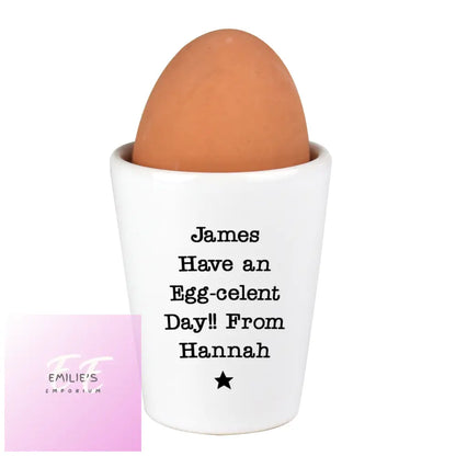 Personalised Star Free Text Egg Cup